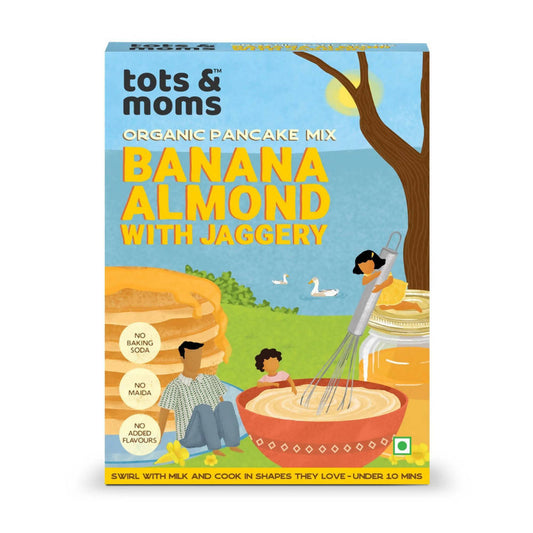 Tots and Moms Banana Almond Pancake with Jaggery Pancake Mix Grab2Buy Tots and Moms Grab2Buy