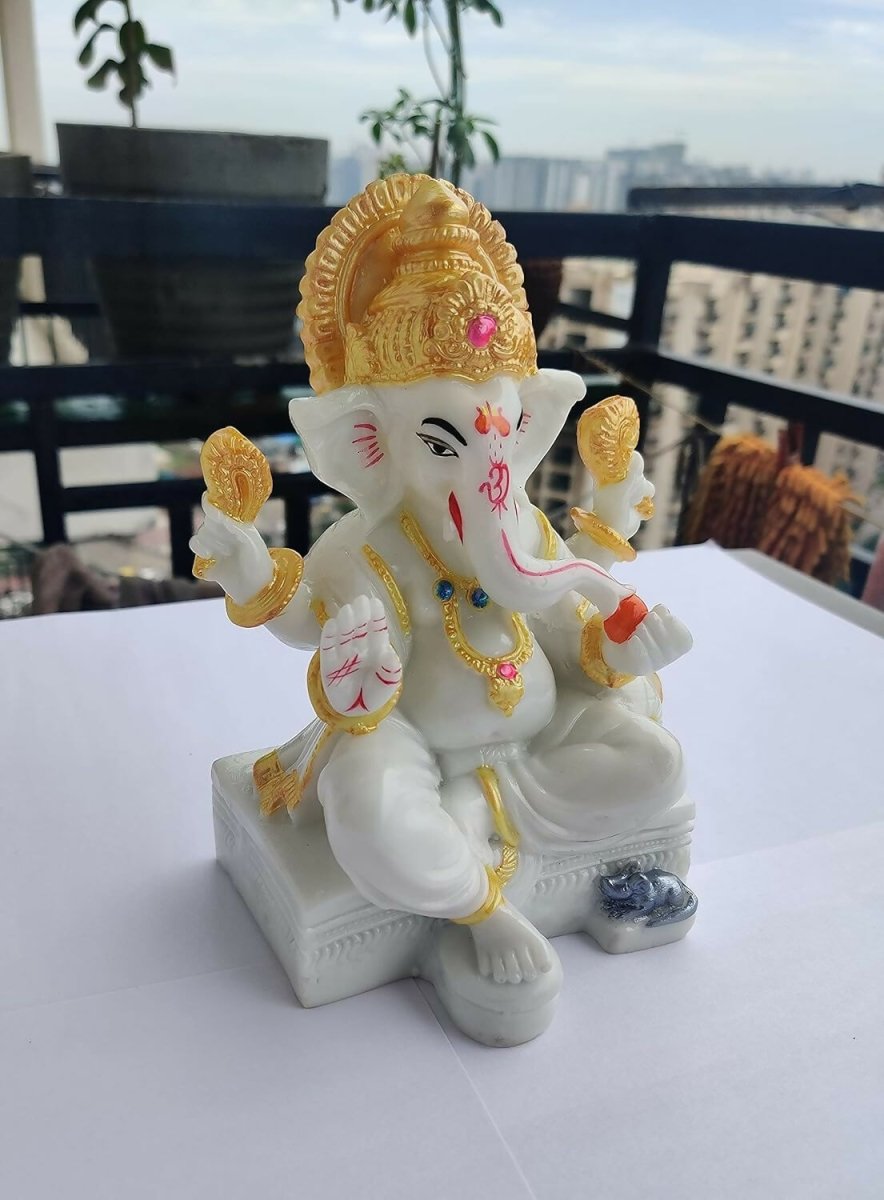 Apnimarket Marble Dust Ganesh Idol - Grab2buy