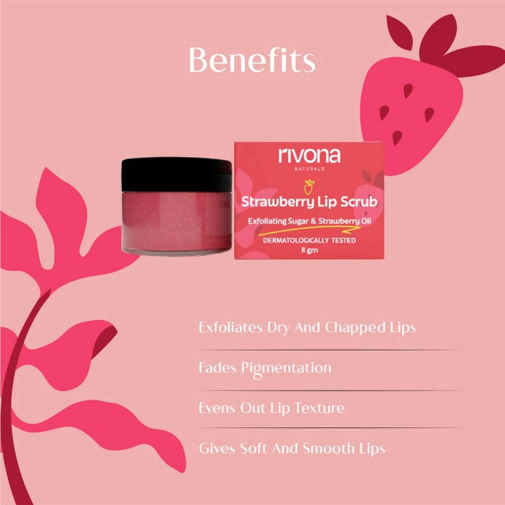 Rivona Naturals Strawberry Lip Scrub - Grab2buy