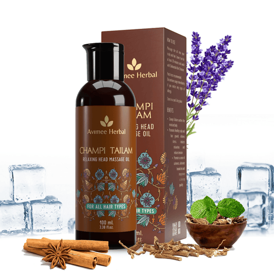 Avimee Herbal Champi Tailam, Relaxing Head Massage Oil, For All Hair Types - Limited Time Offer