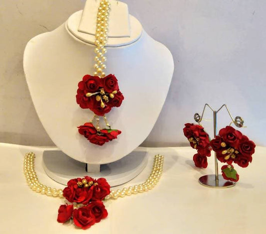 Artificial Flower Jewelry Set For Haldi Grab2Buy Mokshi Collections Grab2Buy