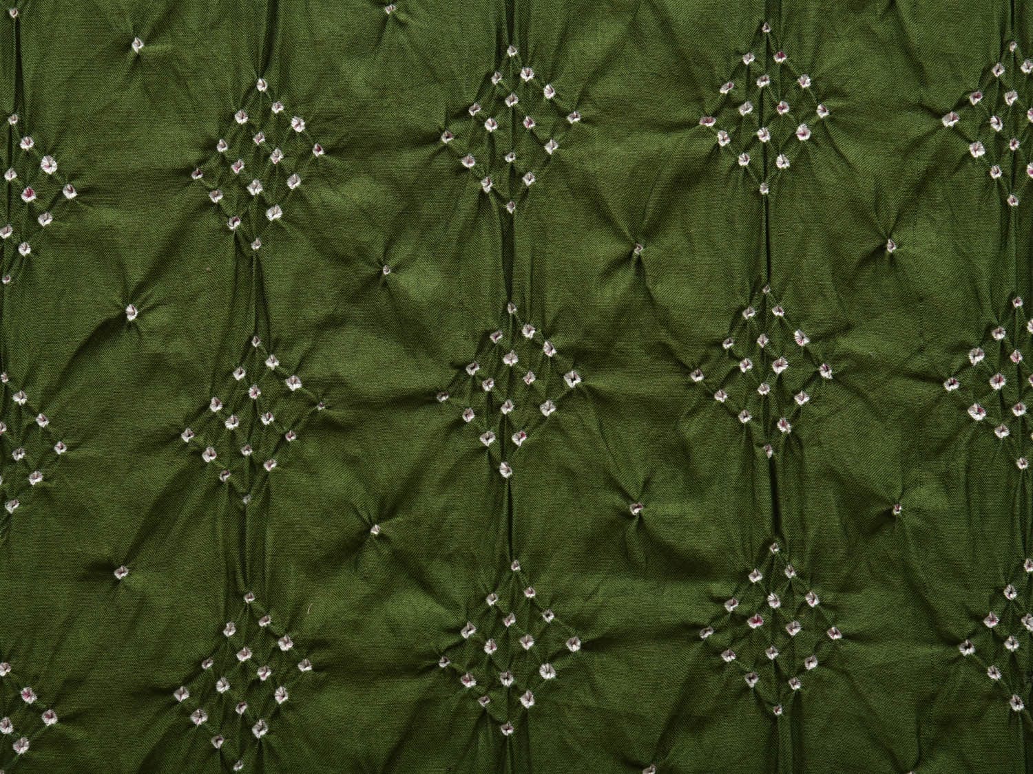 Green Bandhani Silk Handloom Stole with Mango Design - Global Threads - Grab2buy
