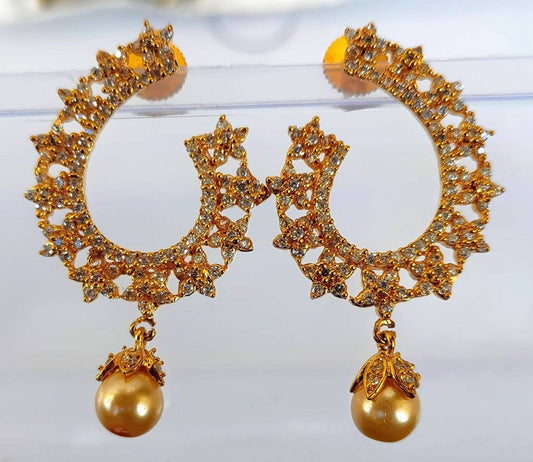 White AD Designer Earrings - Grab2buy