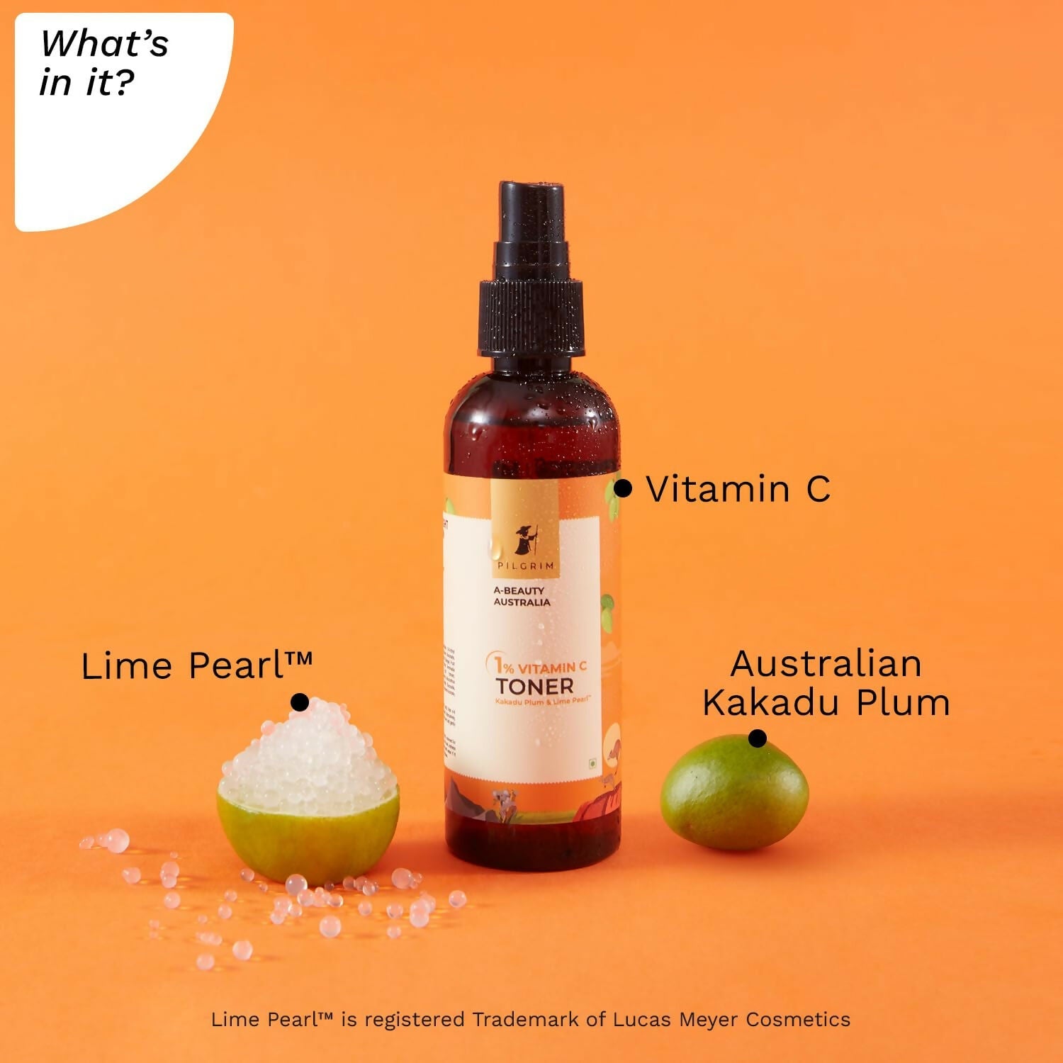 Pilgrim Australian 1% Vitamin C Toner with Kakadu Plum & Lime Pearl For Glowing Skin, Open Pores Tightening & Refining - Grab2buy