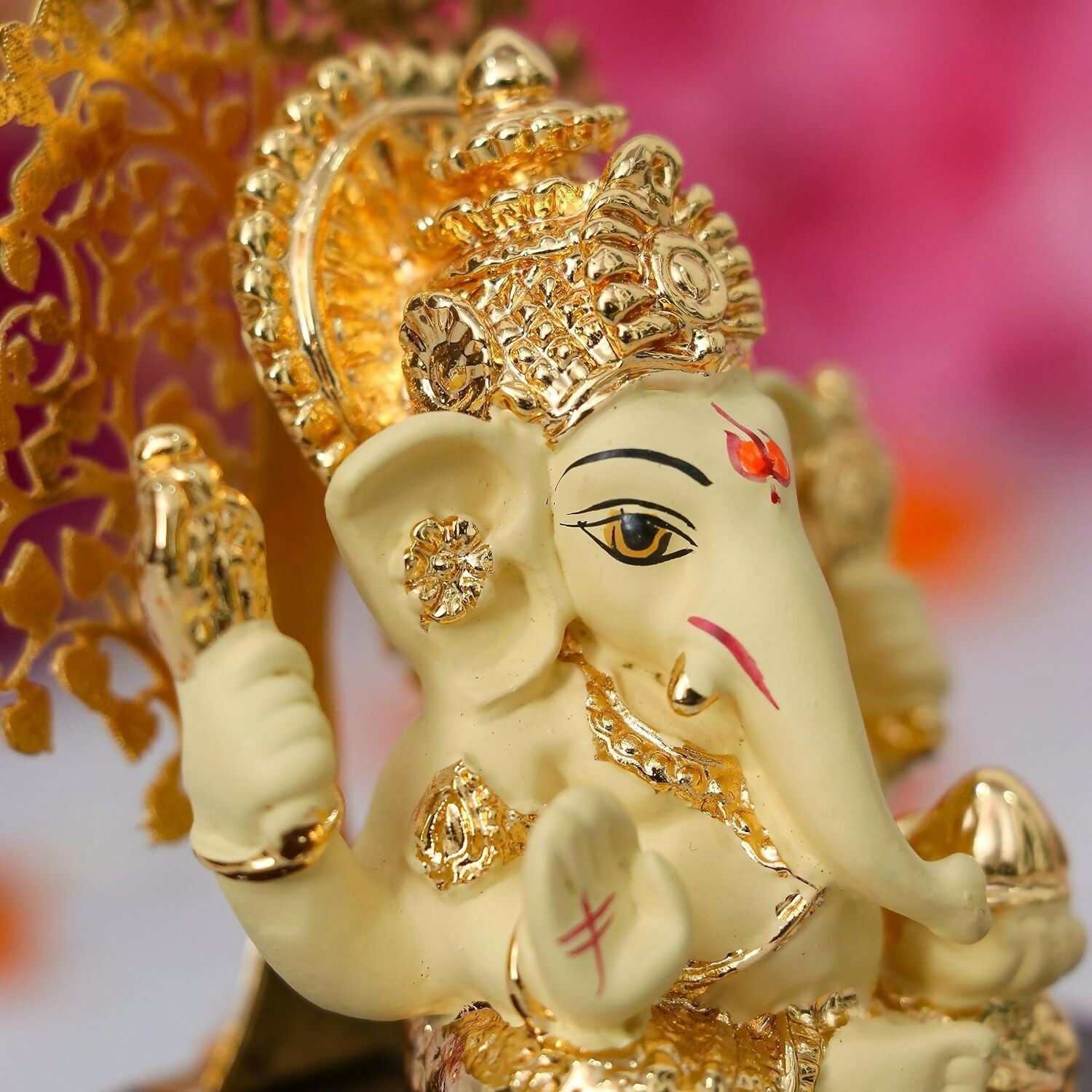 House Of Wemy Gold Plated Lord Kalpavrikshya Tree Ganesha Idol - Grab2buy