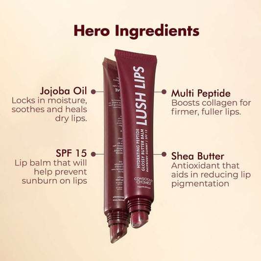 Conscious Chemist Peptide Lip Balm, Lush Lips with SPF15 - Raspberry Gummy Grab2Buy Conscious Chemist Grab2Buy