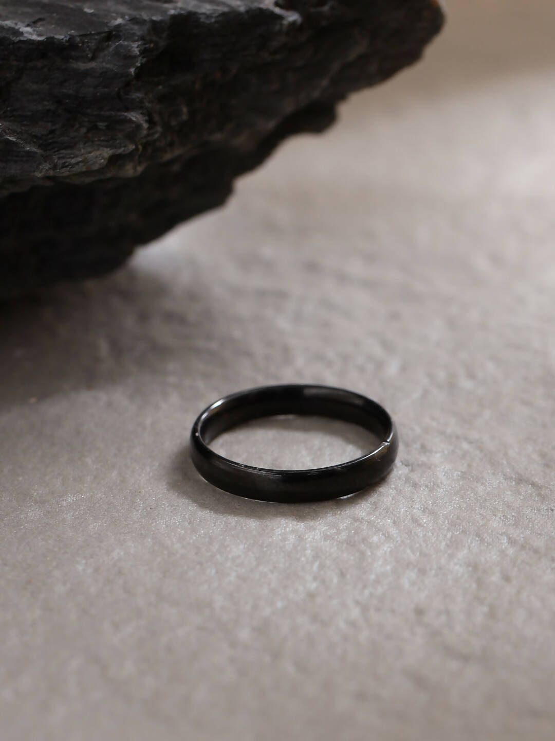 NVR Men's Black Stainless Steel Finger Ring - Grab2buy