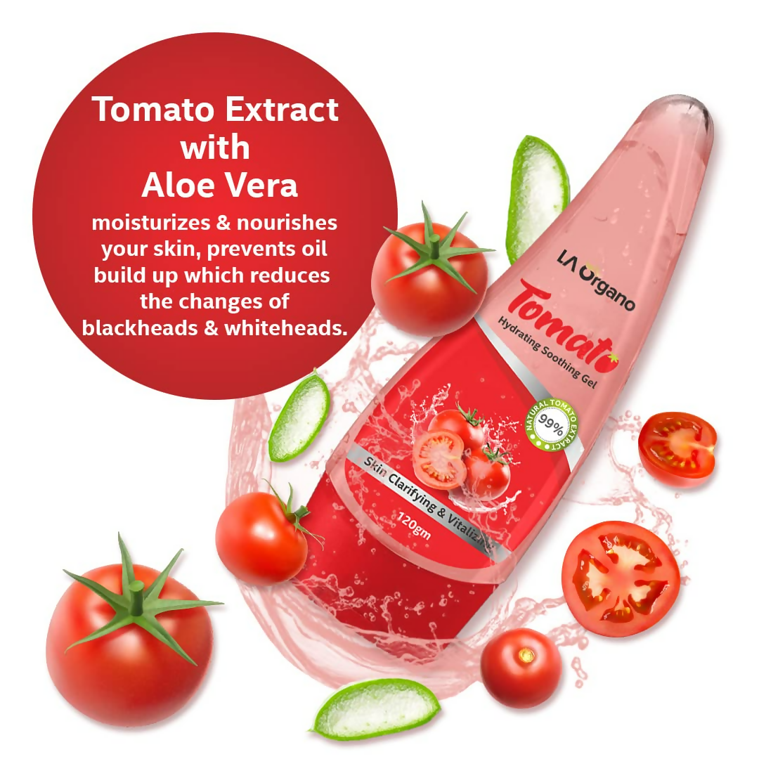LA Organo Aloevera Gel & Tomato Hydrating Soothing Gel Combo - Grab2buy