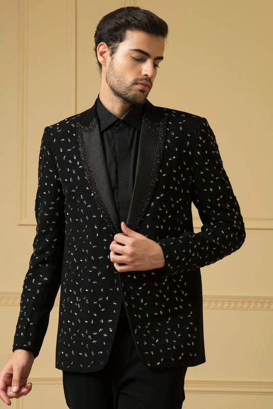 Black Beads Blazer by Hilo Design