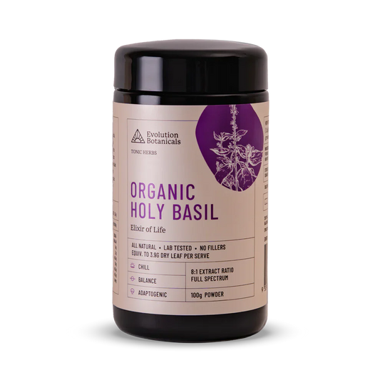 Evolution Botanicals | Organic Holy Basil Powder | 100gm Jar