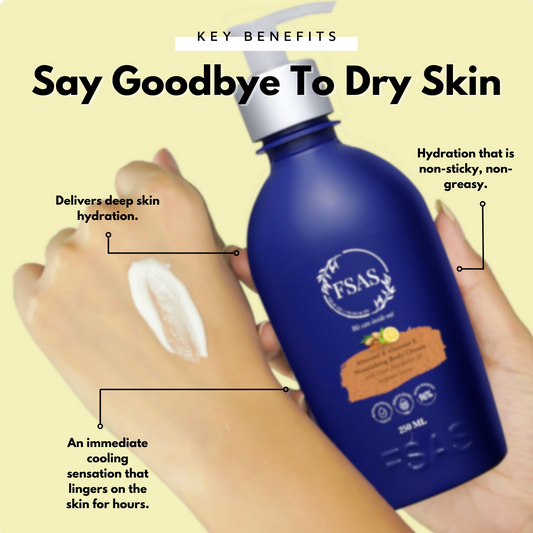 FSAS Health and Beauty 96% Plant-Derived Almond And Vitamin E Body Cream Grab2Buy FSAS Health and Beauty Grab2Buy