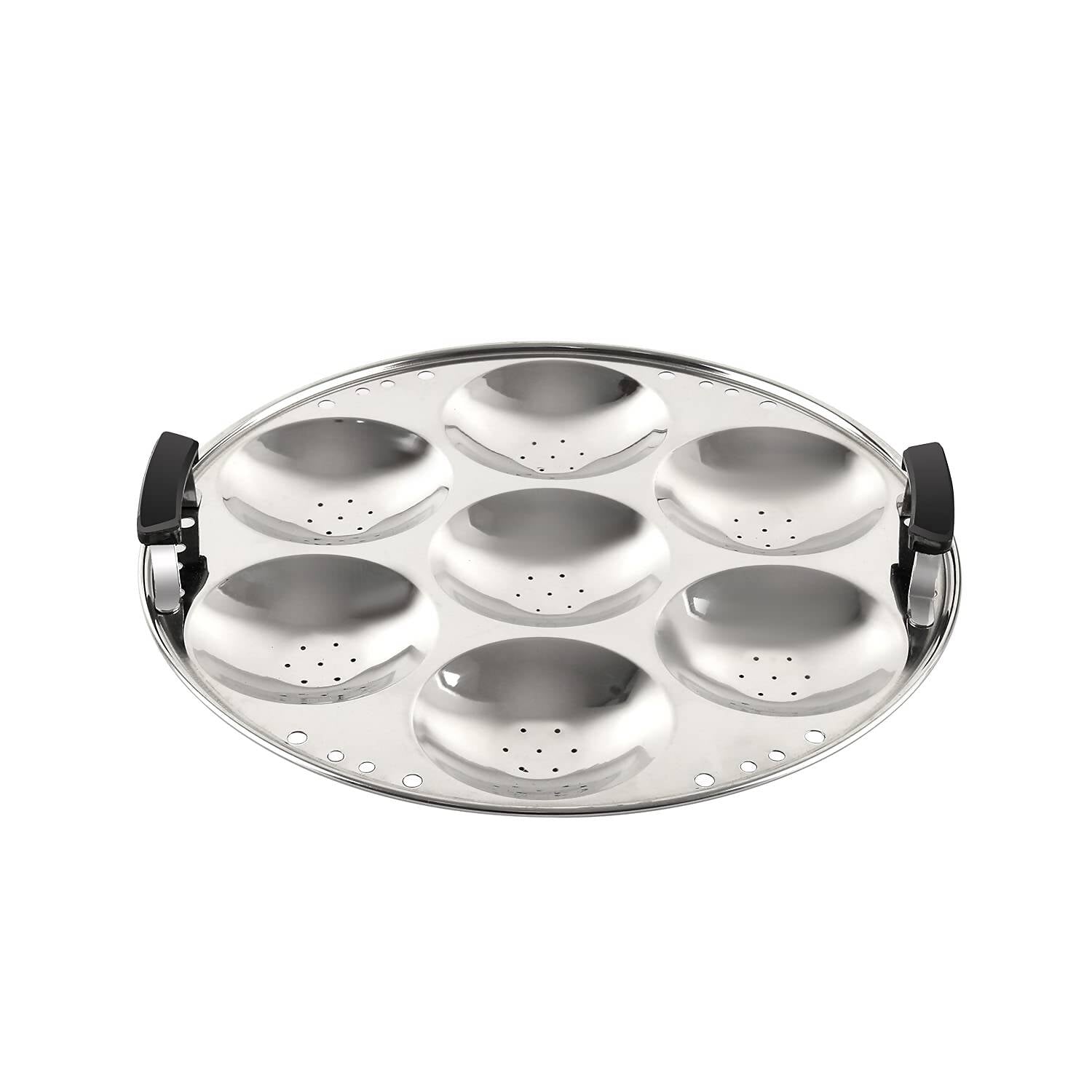 Cello Stainless Steel Induction Base Idli Cooker (Idly Maker) And Multi Kadhai With 6 Plates - Grab2buy