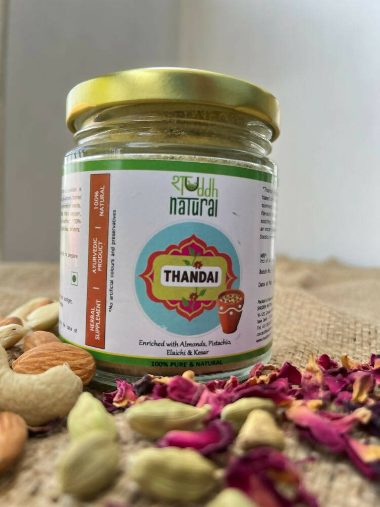 Shuddh Natural Ubtan based Herbal Gulal | Ayurvedic Thandai Powder |Floral Tisane |Natural Honey | Holi Gift Hamper - Grab2buy