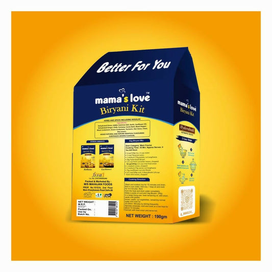 Mama's love Biryani Kit Hyderabadi - Authentic Recipe - Grab2buy