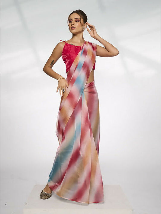 Multy Organza Designer Printed Saree - Shezlin