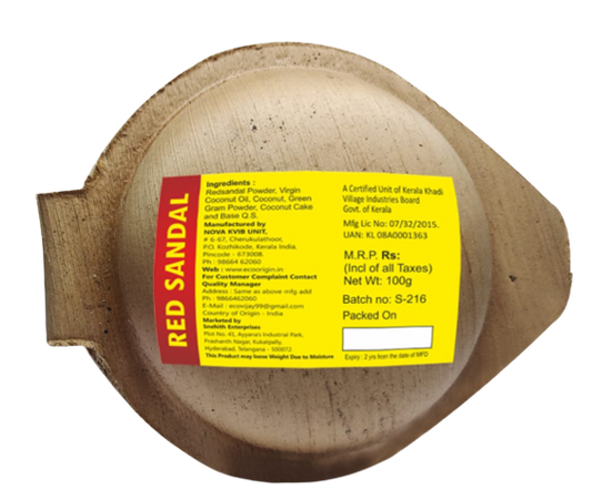 Khadi Eco Essentials Red Sandal Anti Tan Scrub Soap