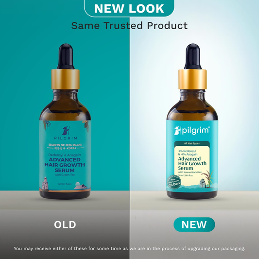 Pilgrim 3% Redensyl & 4% Anagain Advanced Hair Growth Serum Combo For Hair Fall Control Pilgrim