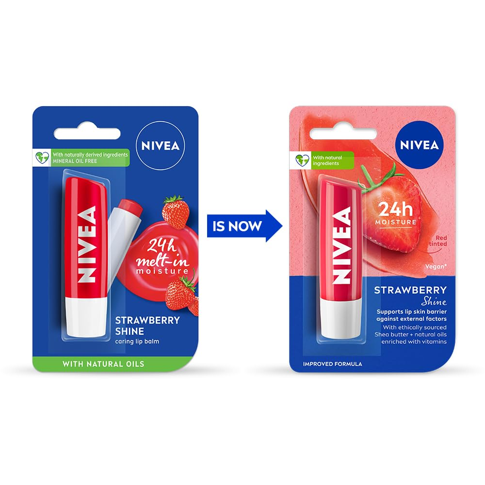 Nivea Strawberry Shine Lip Balm - Grab2buy