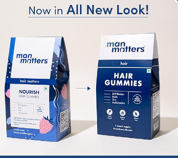 Man Matters Stage 1 hair gummies and scalp care kit