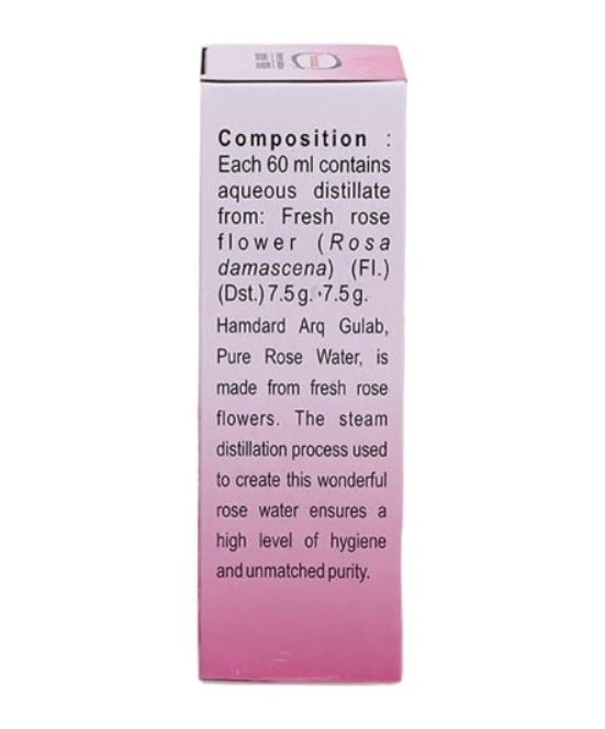 Pure Rose Water Ingredients