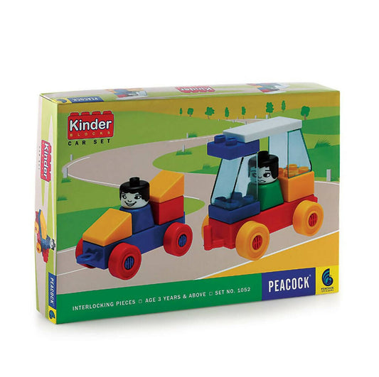 Peacock Learning & Educational Building Interlocking Blocks Set For Kids - Car Set Grab2Buy Peacock Toys Grab2Buy