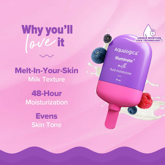 Aqualogica Illuminate+ Milk Fluid Moisturizer Grab2Buy Aqualogica Grab2Buy