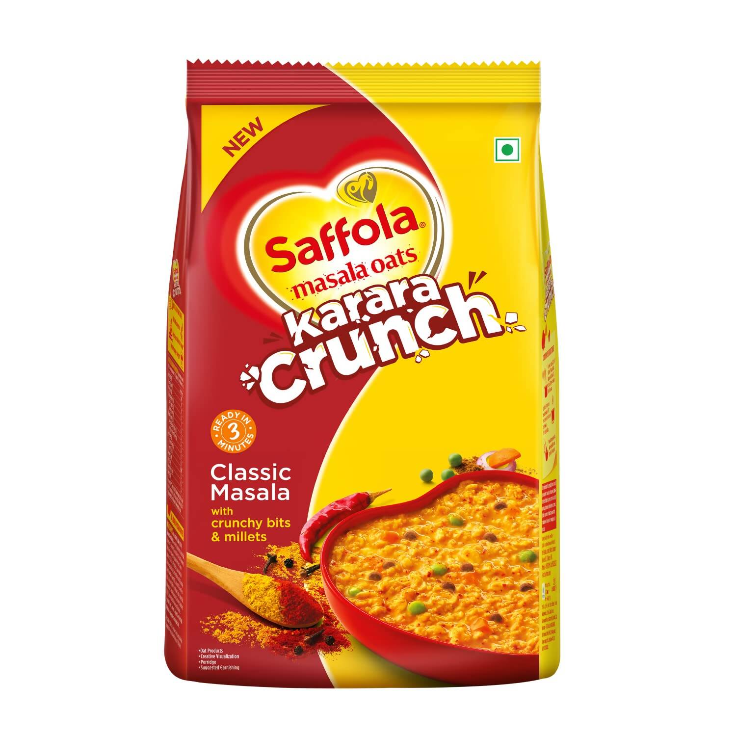 Saffola Karara Crunch Masala Oats - Grab2buy