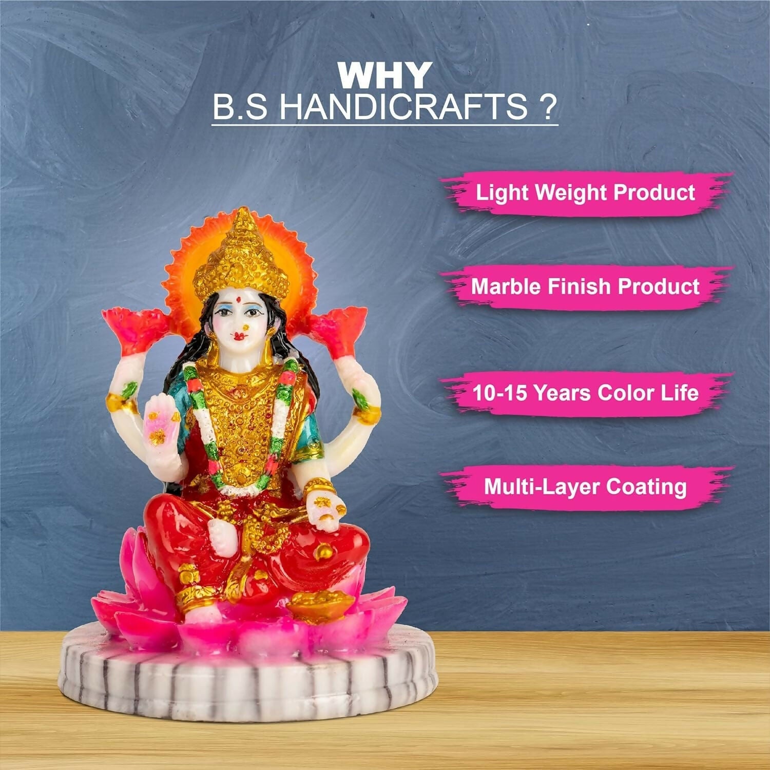 BS Handicrafts Stone Lakshmi Devi Idol - Grab2buy
