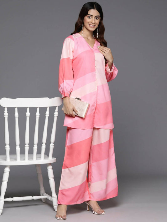Ahalyaa Women's Traditional Wear Co-ods - Pink
