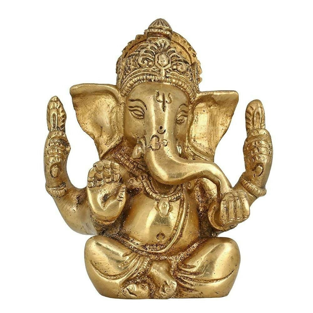 Artvarko Brass Lord Ganesha Ganpati Religious Statue Idol - Grab2buy