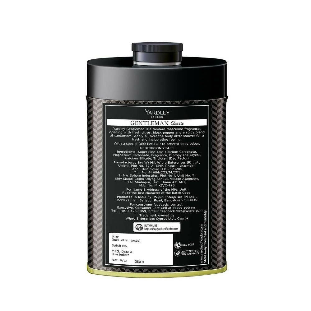 Yardley London Gentleman Classic Talcum Powder For Men - Grab2buy