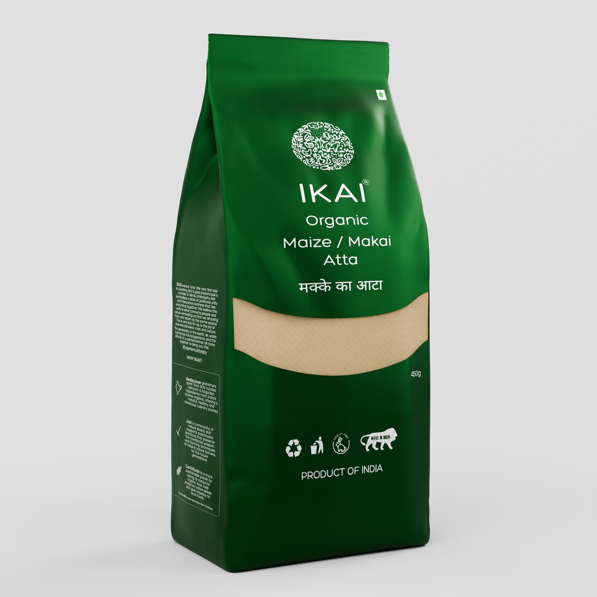1 - Organic MaizeMakai Flour - 450 gm
