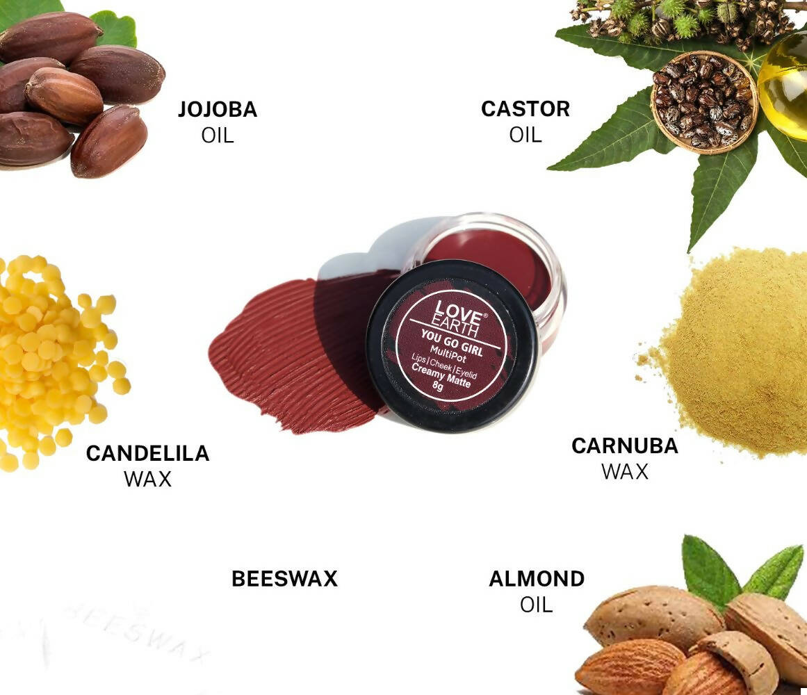 Love Earth Lip Tint & Cheek Tint Multipot - You Go Girl - Distacart