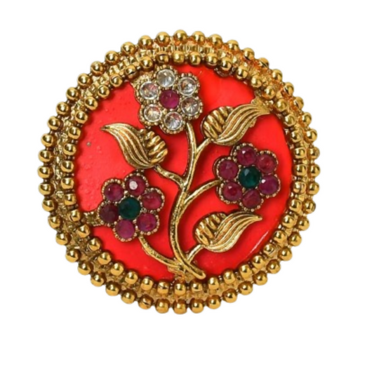 Joban Fashion Women Golden White Ruby Finger Ring - Distacart