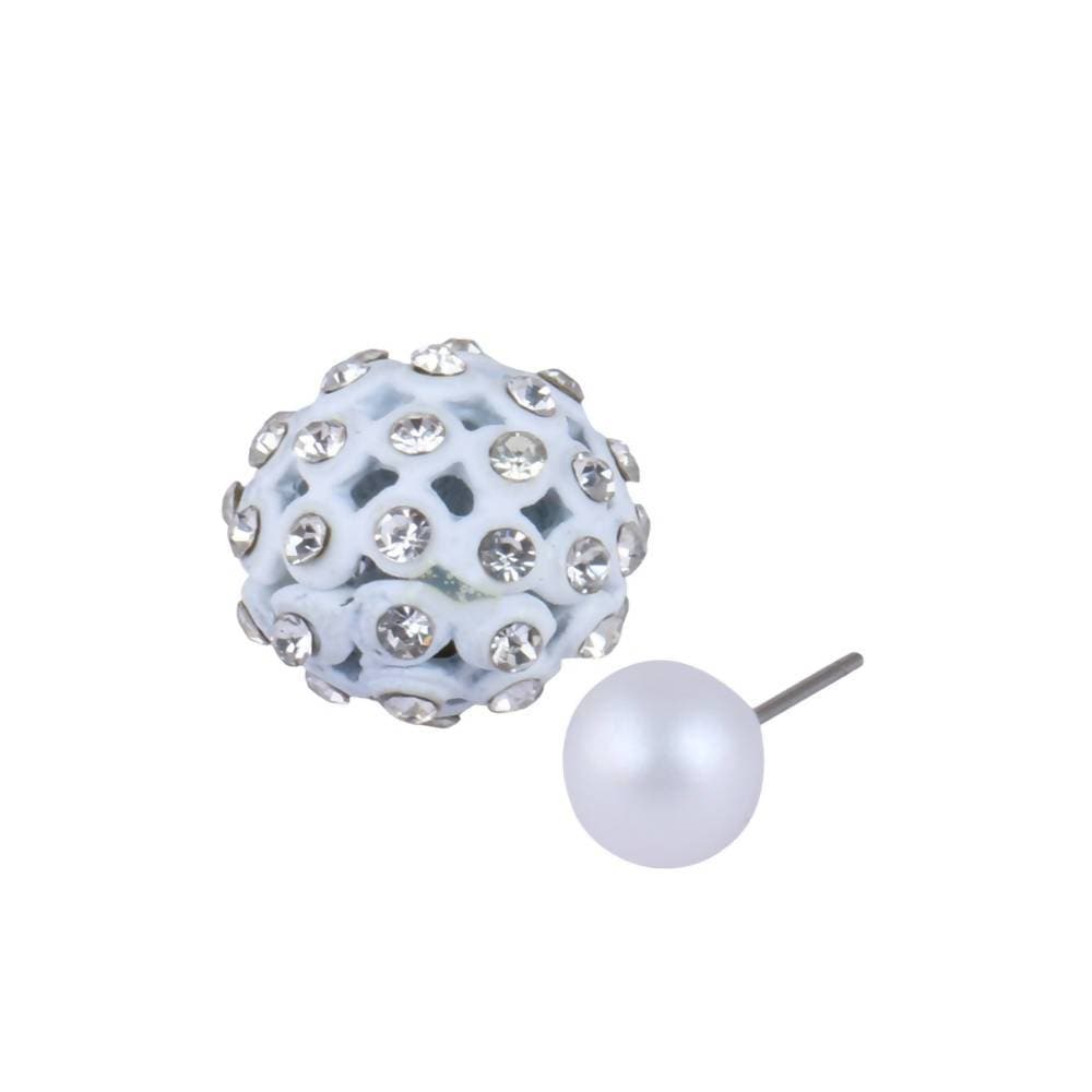 Trendoo Jewelry Gold Plated Stylish Fancyr White Studs