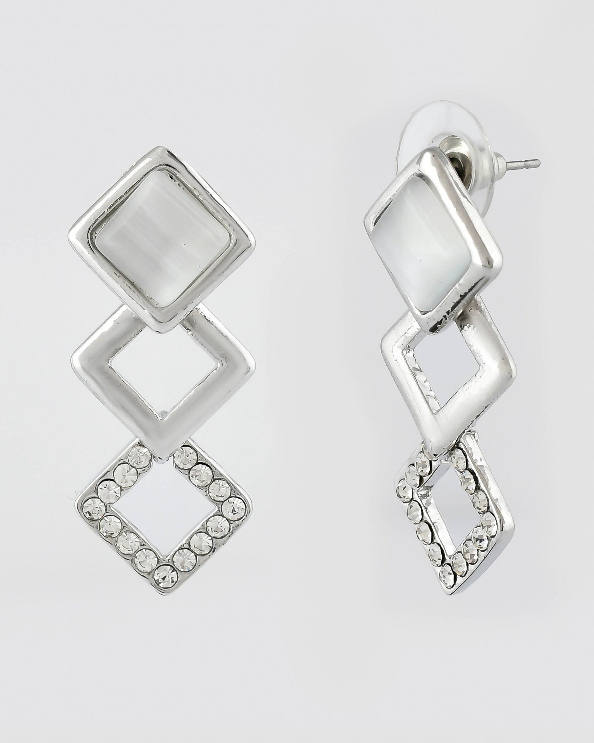 VOJ Stainless Steel Silver Silver Jewellery Set (Pack of 2) - Grab2buy