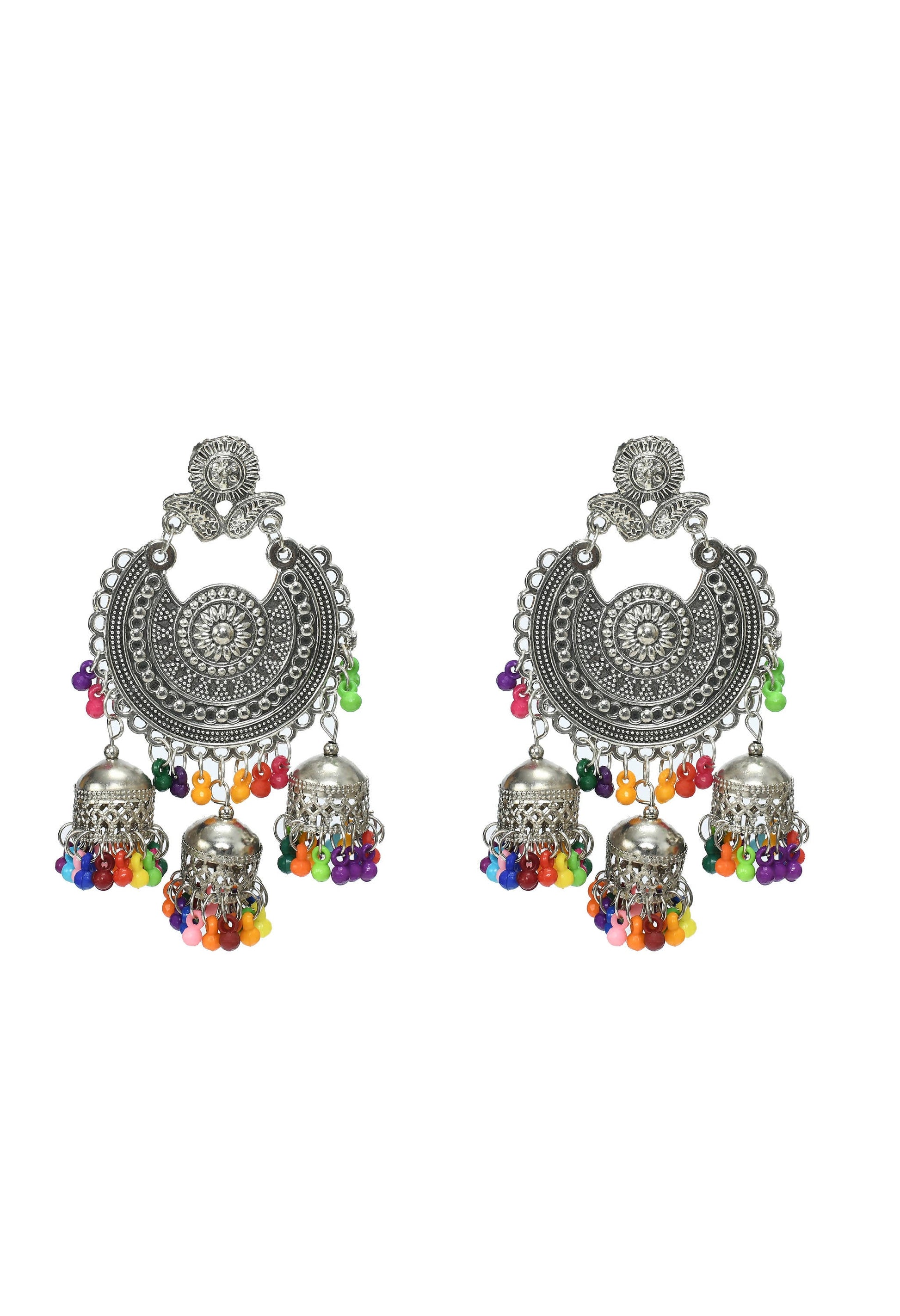 Mominos Fashion Johar Kamal Beautiful Jhumkas With Maang Tikka - Grab2buy