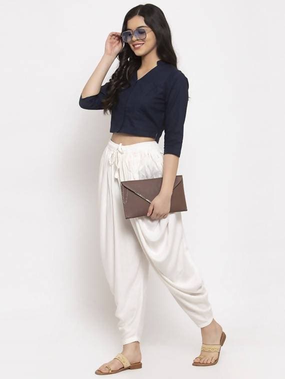 Women’s White Dhoti Pant CH07D