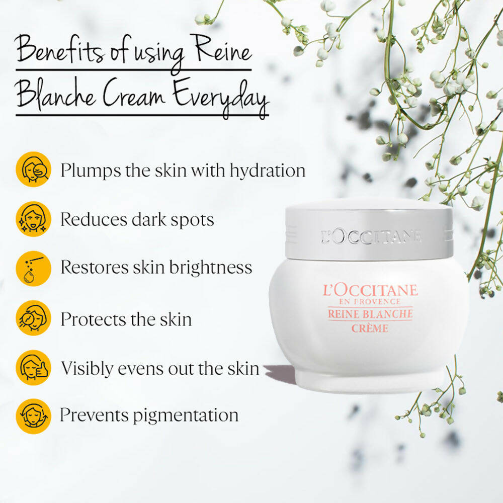 L'Occitane Reine Blanche Bright Revealing Face Cream - Distacart