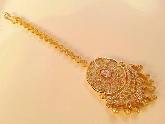 AD Bridal Stones Maang Tikka Grab2Buy Mokshi Collections Grab2Buy
