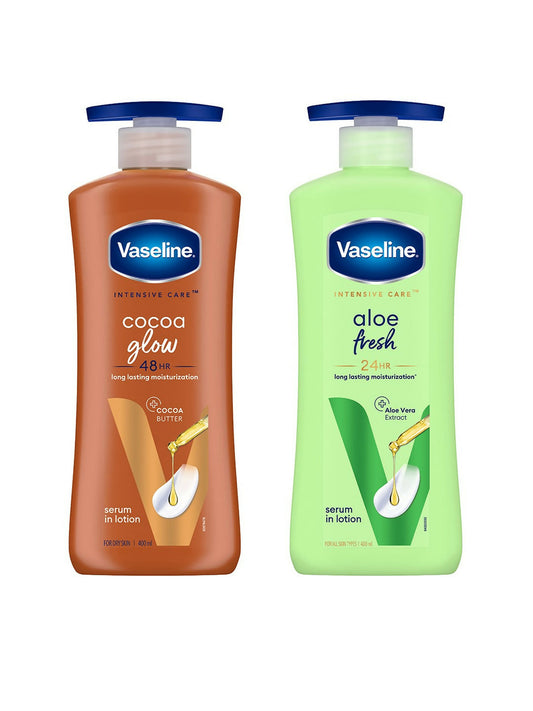 Vaseline Intensive Care Cocoa Glow & Aloe Fresh Body Lotions Combo Grab2Buy Vaseline Grab2Buy