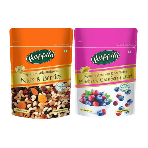 Grab2Buy Premium Combo (Nuts & Berries & Blueberry Cranberry Duet) Grab2Buy Happilo Grab2Buy
