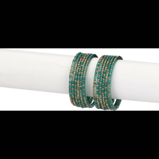Afast Bridal Wedding & Party Fashionable Colorful Glass Bangle/Kada Set, Pack Of 12 - Redium | Grab2Buy
