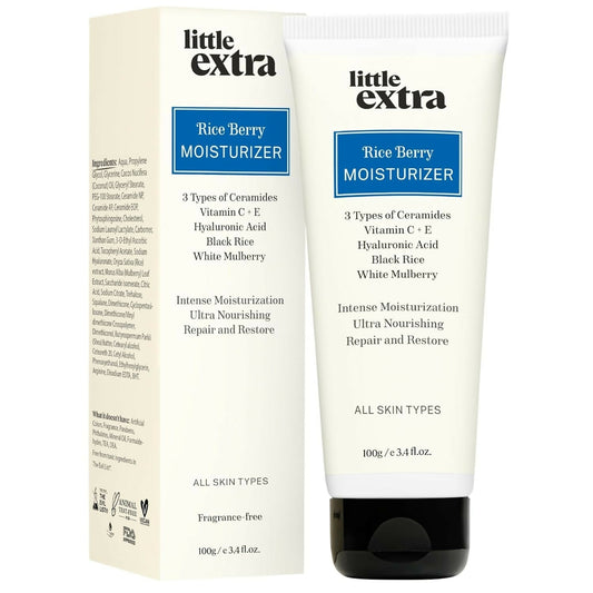 Little Extra Rice Berry Face Moisturizer, Lightweight & Non-Sticky for Glowing Skin, Brightening Grab2Buy Little Extra Grab2Buy