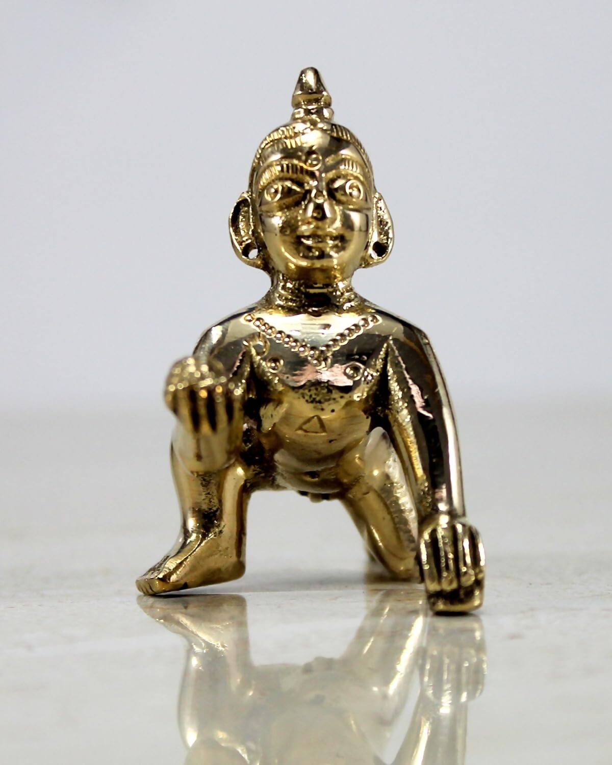 StonKraft Brass Laddoo Gopal Baby Krishna Murti Idol - Grab2buy