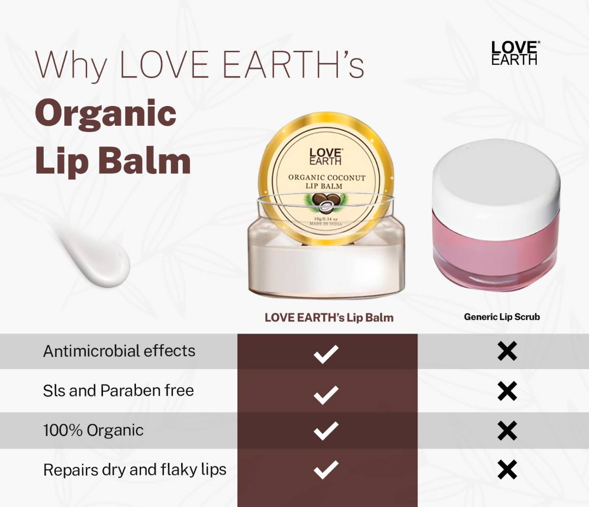 Love Earth Organic Coconut Lip Balm - Grab2buy