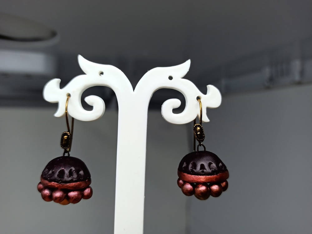 Terracotta Beautiful Boho Style Jhumkas