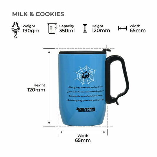 Dubblin Milk & Cookies Stainless Steel Mug - Grab2buy