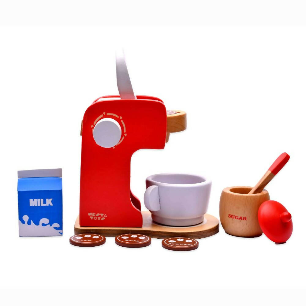 Nesta Toys Wooden Coffee Maker Toy - Multicolor - Grab2buy