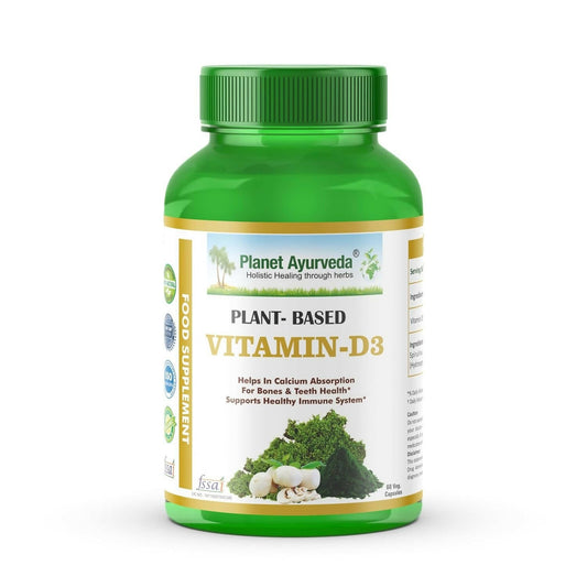 Planet Ayurveda Plant Based Vitamin D3 Capsules - Grab2buy